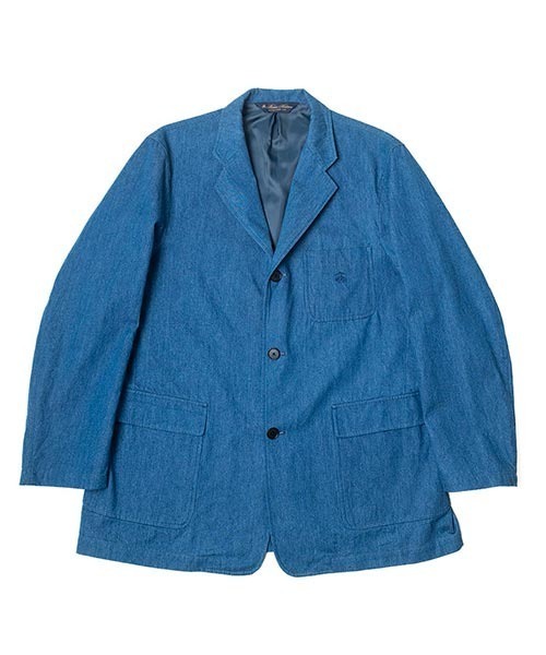 BLUE BLUE(ブルーブルー)の「Brooks Brothers /別注 ジャカードデニム 3Bジャケット(テーラードジャケット・メンズ・ブルー・S/M/L/XL)」の1枚目の写真