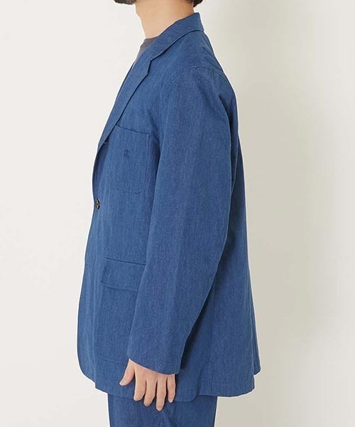 BLUE BLUE(ブルーブルー)の「Brooks Brothers /別注 ジャカードデニム 3Bジャケット(テーラードジャケット・メンズ・ブルー・S/M/L/XL)」の3枚目の写真