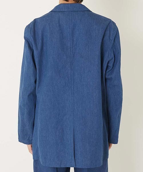 BLUE BLUE(ブルーブルー)の「Brooks Brothers /別注 ジャカードデニム 3Bジャケット(テーラードジャケット・メンズ・ブルー・S/M/L/XL)」の4枚目の写真