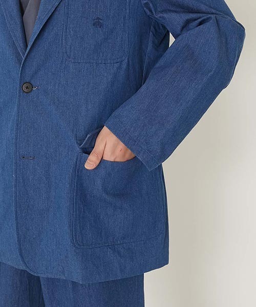 BLUE BLUE(ブルーブルー)の「Brooks Brothers /別注 ジャカードデニム 3Bジャケット(テーラードジャケット・メンズ・ブルー・S/M/L/XL)」の7枚目の写真
