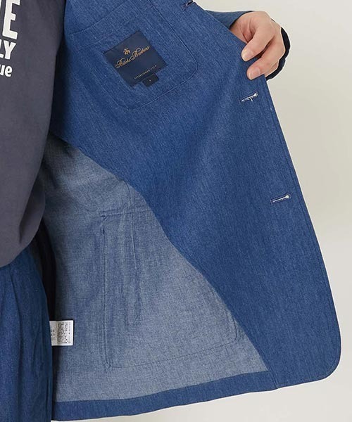 BLUE BLUE(ブルーブルー)の「Brooks Brothers /別注 ジャカードデニム 3Bジャケット(テーラードジャケット・メンズ・ブルー・S/M/L/XL)」の8枚目の写真