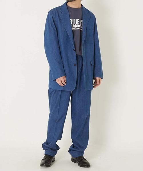 BLUE BLUE(ブルーブルー)の「Brooks Brothers /別注 ジャカードデニム 3Bジャケット(テーラードジャケット・メンズ・ブルー・S/M/L/XL)」の9枚目の写真