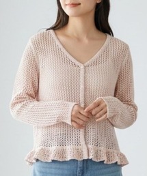 抜け感たっぷり。大人フェミニン を叶えるメッシュ カーディガン