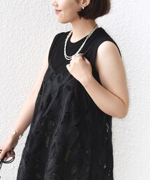 〈手洗い可能〉刺繍 レース キャミソール