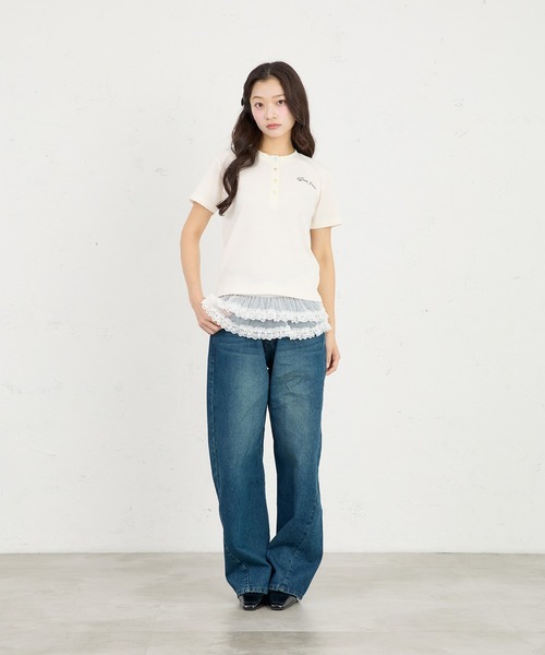 FCMM(エフシーエムエム)の「THERMAL HENLEY SS / サーマルヘンリーSS(Tシャツ/カットソー・レディース・アイボリー/ネイビー/グレー/ライトグリーン/ライトブルー/ブラック・MEDIUM/SMALL)」の11枚目の写真