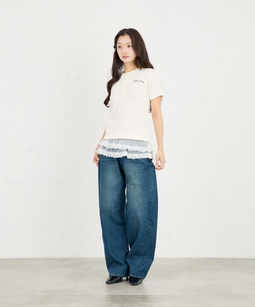 FCMM(エフシーエムエム)の「THERMAL HENLEY SS / サーマルヘンリーSS(Tシャツ/カットソー・レディース・アイボリー/ネイビー/グレー/ライトグリーン/ライトブルー/ブラック・MEDIUM/SMALL)」の13枚目の写真