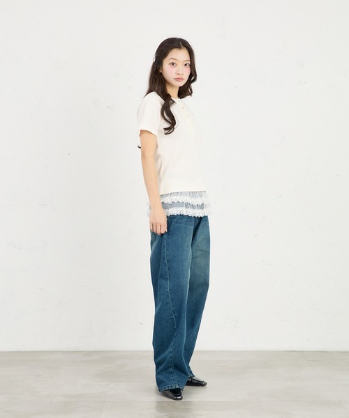 FCMM(エフシーエムエム)の「THERMAL HENLEY SS / サーマルヘンリーSS(Tシャツ/カットソー・レディース・アイボリー/ネイビー/グレー/ライトグリーン/ライトブルー/ブラック・MEDIUM/SMALL)」の15枚目の写真