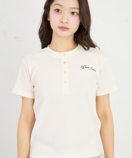 FCMM(エフシーエムエム)の「THERMAL HENLEY SS / サーマルヘンリーSS(Tシャツ/カットソー・レディース・アイボリー/ネイビー/グレー/ライトグリーン/ライトブルー/ブラック・MEDIUM/SMALL)」の20枚目の写真