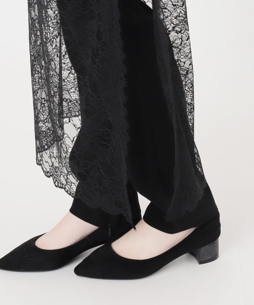 VERMEIL par iena(ヴェルメイユパーイエナ)の「Lace Overlay Scarf(バンダナ/スカーフ・レディース・ブルー系その他/ブラック・FREE)」の18枚目の写真