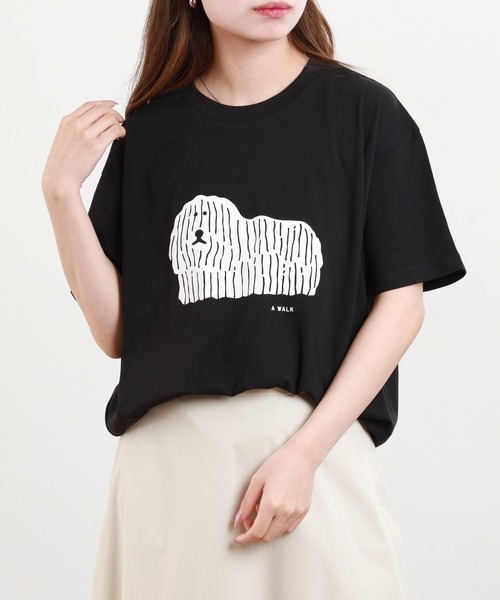 FUNALIVE(ファンアライブ)の「yuruyuruグラフィックTシャツ 半袖(Tシャツ/カットソー・レディース・ブラック/ブルー系その他/ブルー系その他2/ホワイト・M-L)」の2枚目の写真