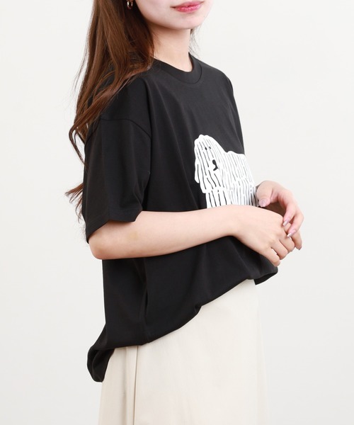 FUNALIVE(ファンアライブ)の「yuruyuruグラフィックTシャツ 半袖(Tシャツ/カットソー・レディース・ブラック/ブルー系その他/ブルー系その他2/ホワイト・M-L)」の20枚目の写真