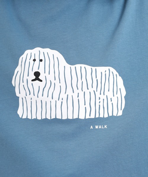 FUNALIVE(ファンアライブ)の「yuruyuruグラフィックTシャツ 半袖(Tシャツ/カットソー・レディース・ブラック/ブルー系その他/ブルー系その他2/ホワイト・M-L)」の10枚目の写真