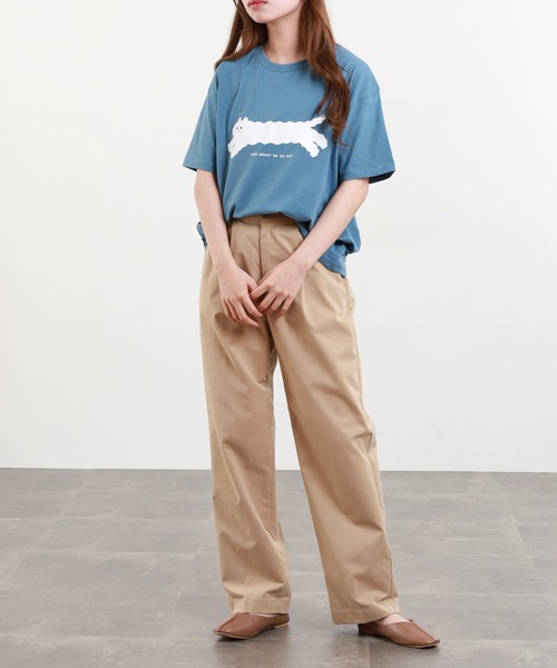 FUNALIVE(ファンアライブ)の「yuruyuruグラフィックTシャツ 半袖(Tシャツ/カットソー・レディース・ブラック/ブルー系その他/ブルー系その他2/ホワイト・M-L)」の6枚目の写真