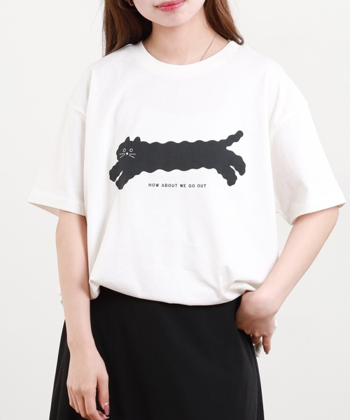 FUNALIVE(ファンアライブ)の「yuruyuruグラフィックTシャツ 半袖(Tシャツ/カットソー・レディース・ブラック/ブルー系その他/ブルー系その他2/ホワイト・M-L)」の22枚目の写真
