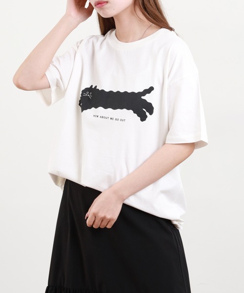 FUNALIVE(ファンアライブ)の「yuruyuruグラフィックTシャツ 半袖(Tシャツ/カットソー・レディース・ブラック/ブルー系その他/ブルー系その他2/ホワイト・M-L)」の15枚目の写真
