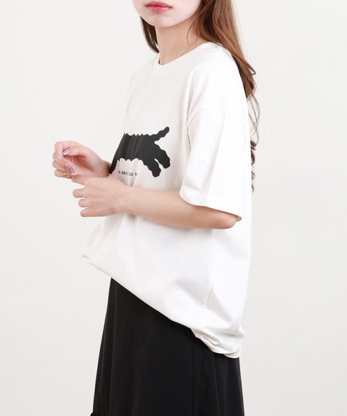 FUNALIVE(ファンアライブ)の「yuruyuruグラフィックTシャツ 半袖(Tシャツ/カットソー・レディース・ブラック/ブルー系その他/ブルー系その他2/ホワイト・M-L)」の16枚目の写真