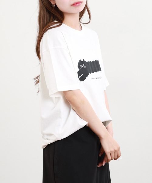 FUNALIVE(ファンアライブ)の「yuruyuruグラフィックTシャツ 半袖(Tシャツ/カットソー・レディース・ブラック/ブルー系その他/ブルー系その他2/ホワイト・M-L)」の21枚目の写真