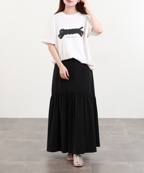 FUNALIVE(ファンアライブ)の「yuruyuruグラフィックTシャツ 半袖(Tシャツ/カットソー・レディース・ブラック/ブルー系その他/ブルー系その他2/ホワイト・M-L)」の17枚目の写真