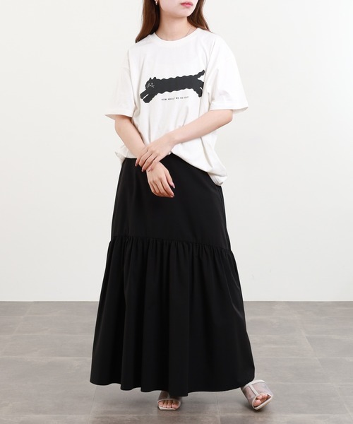 FUNALIVE(ファンアライブ)の「yuruyuruグラフィックTシャツ 半袖(Tシャツ/カットソー・レディース・ブラック/ブルー系その他/ブルー系その他2/ホワイト・M-L)」の18枚目の写真