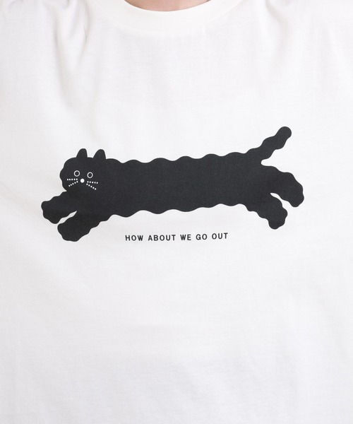 FUNALIVE(ファンアライブ)の「yuruyuruグラフィックTシャツ 半袖(Tシャツ/カットソー・レディース・ブラック/ブルー系その他/ブルー系その他2/ホワイト・M-L)」の19枚目の写真