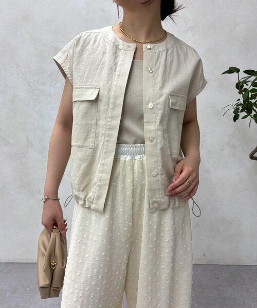 Jena espace merveilleux(ジェナ エスパスメルヴェイユ)の「【PalinkA/パリンカ】サファリフレンチシャツ(シャツ/ブラウス・レディース・キャメル/ブラック/アイボリー・FREE)」の14枚目の写真