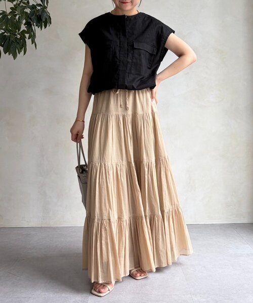 Jena espace merveilleux(ジェナ エスパスメルヴェイユ)の「【PalinkA/パリンカ】サファリフレンチシャツ(シャツ/ブラウス・レディース・キャメル/ブラック/アイボリー・FREE)」の17枚目の写真