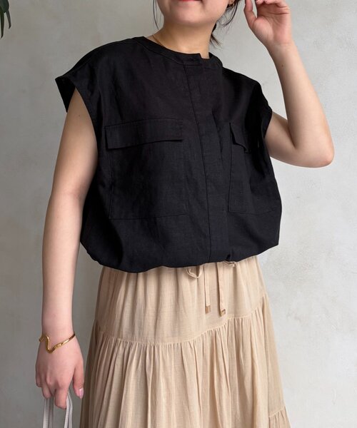 Jena espace merveilleux(ジェナ エスパスメルヴェイユ)の「【PalinkA/パリンカ】サファリフレンチシャツ(シャツ/ブラウス・レディース・キャメル/ブラック/アイボリー・FREE)」の18枚目の写真