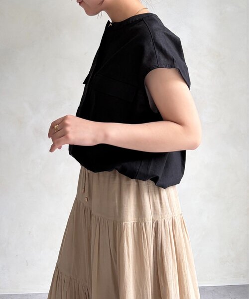 Jena espace merveilleux(ジェナ エスパスメルヴェイユ)の「【PalinkA/パリンカ】サファリフレンチシャツ(シャツ/ブラウス・レディース・キャメル/ブラック/アイボリー・FREE)」の19枚目の写真