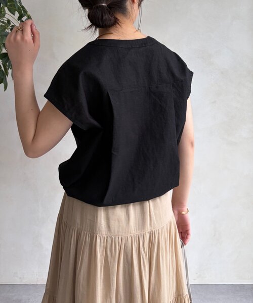 Jena espace merveilleux(ジェナ エスパスメルヴェイユ)の「【PalinkA/パリンカ】サファリフレンチシャツ(シャツ/ブラウス・レディース・キャメル/ブラック/アイボリー・FREE)」の22枚目の写真
