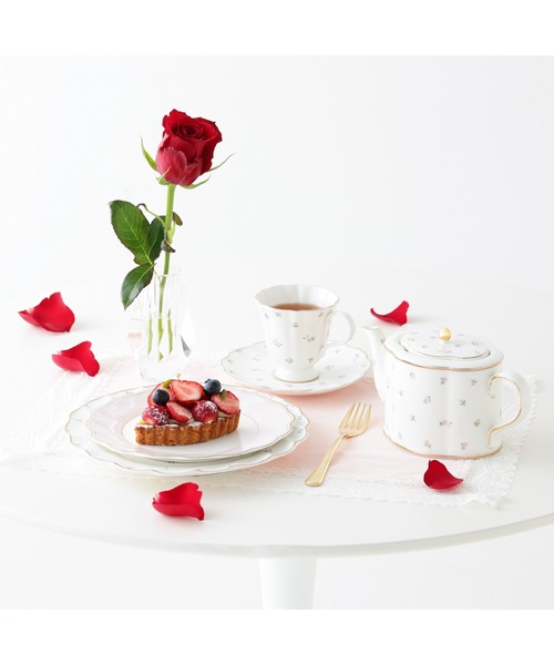 クラシックローズ プレート S ピンク 食器 皿 カフェ 花柄 純喫茶 昭和