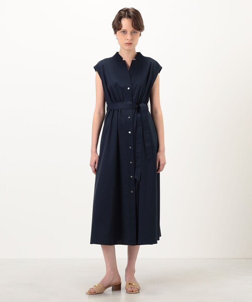 BALLSEY(ボールジィ)の「ポリエステルコットンタイプライター シャツワンピース(シャツワンピース・レディース・ネイビー/ブラウン/ライトブルー/グレー・36)」の5枚目の写真