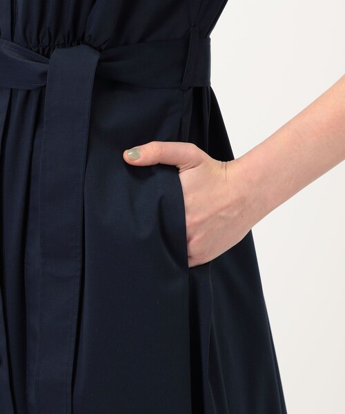 BALLSEY(ボールジィ)の「ポリエステルコットンタイプライター シャツワンピース(シャツワンピース・レディース・ネイビー/ブラウン/ライトブルー/グレー・36)」の11枚目の写真