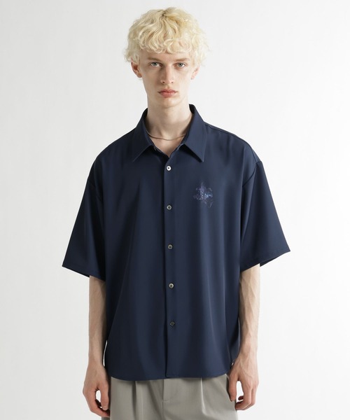 HARE(ハレ)の「フラワーコラージュバックプリントシャツ(HARE)(シャツ/ブラウス・メンズ・ブルー系その他/ブラック/オフホワイト・FREE)」の18枚目の写真