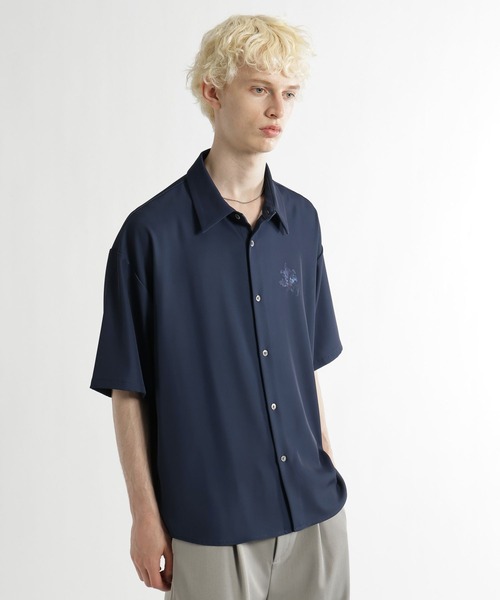HARE(ハレ)の「フラワーコラージュバックプリントシャツ(HARE)(シャツ/ブラウス・メンズ・ブルー系その他/ブラック/オフホワイト・FREE)」の19枚目の写真