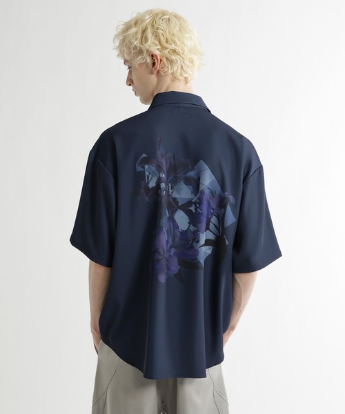 HARE(ハレ)の「フラワーコラージュバックプリントシャツ(HARE)(シャツ/ブラウス・メンズ・ブルー系その他/ブラック/オフホワイト・FREE)」の20枚目の写真