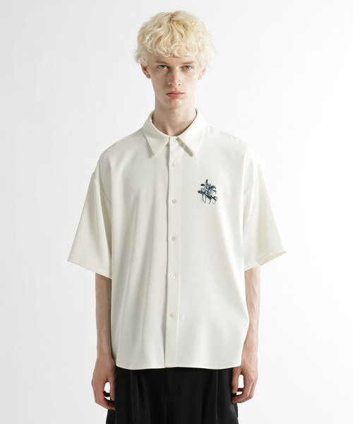 HARE(ハレ)の「フラワーコラージュバックプリントシャツ(HARE)(シャツ/ブラウス・メンズ・ブルー系その他/ブラック/オフホワイト・FREE)」の21枚目の写真