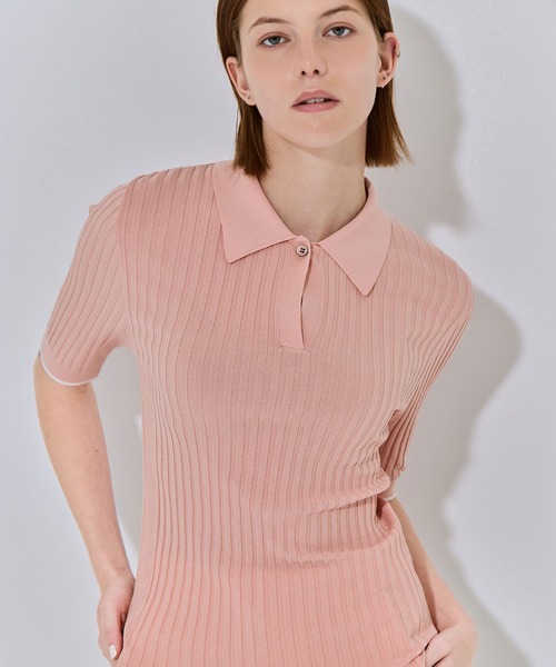 THE TOKYO（ザトウキョウ）の「【THE TOKYO/ザトウキョウ】Skipper Half Sleeve Knit/スキッパーハーフスリーブサマーニット（ニット/セーター・レディース・ピンク/ホワイト/ブラック・FREE）」の20枚目の写真