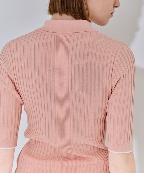 THE TOKYO（ザトウキョウ）の「【THE TOKYO/ザトウキョウ】Skipper Half Sleeve Knit/スキッパーハーフスリーブサマーニット（ニット/セーター・レディース・ピンク/ホワイト/ブラック・FREE）」の16枚目の写真