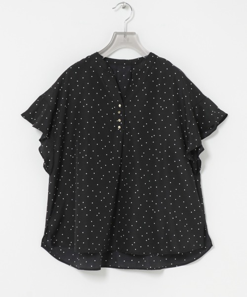 URBAN RESEARCH(アーバンリサーチ)の「フレンチスリーブスキッパーブラウス(シャツ/ブラウス・レディース・ブラック系その他/オフホワイト/ライトブルー・FREE)」の6枚目の写真