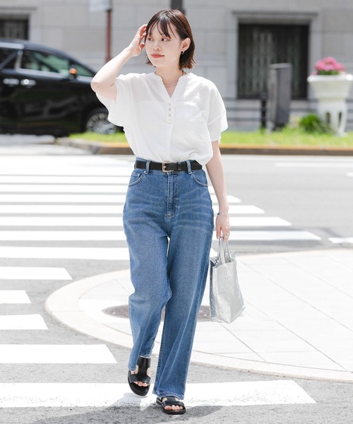 URBAN RESEARCH(アーバンリサーチ)の「フレンチスリーブスキッパーブラウス(シャツ/ブラウス・レディース・ブラック系その他/オフホワイト/ライトブルー・FREE)」の17枚目の写真