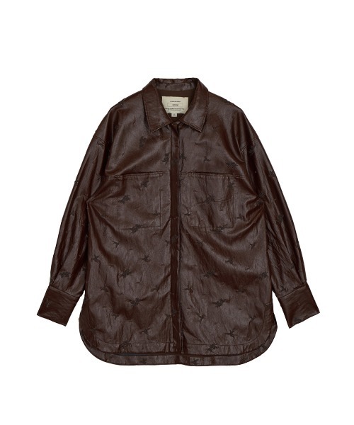 Ameri(アメリ)の「CHRISTINE EMBROIDERY SHIRT JACKET(ブルゾン・レディース・アイボリー/ブラウン/ブラック・MEDIUM/SMALL)」の15枚目の写真