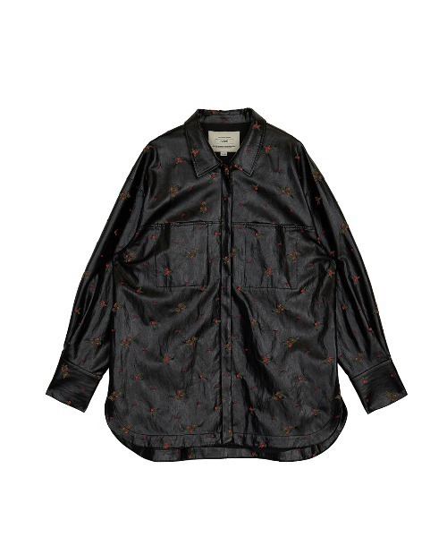 Ameri(アメリ)の「CHRISTINE EMBROIDERY SHIRT JACKET(ブルゾン・レディース・アイボリー/ブラウン/ブラック・MEDIUM/SMALL)」の16枚目の写真