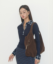 CALLA BAG カラー バッグ - スエード ダークブラウン