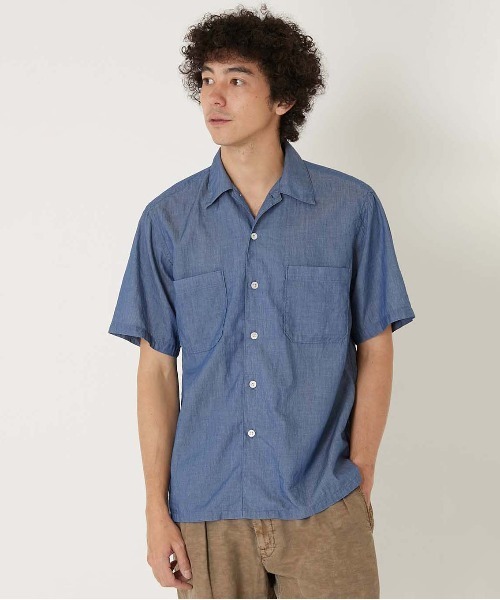 BLUE BLUE（ブルーブルー）の「スーパーライトデニム ショートスリーブシャツ（シャツ/ブラウス・メンズ・ブルー・S/M/L/XL）」の2枚目の写真