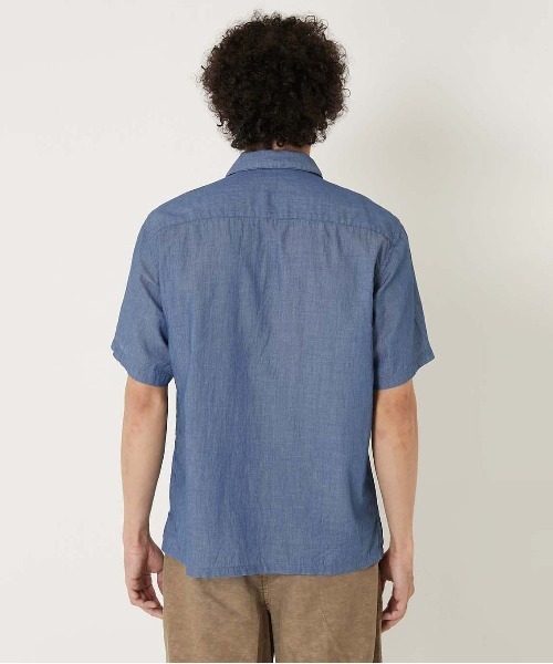 BLUE BLUE（ブルーブルー）の「スーパーライトデニム ショートスリーブシャツ（シャツ/ブラウス・メンズ・ブルー・S/M/L/XL）」の4枚目の写真