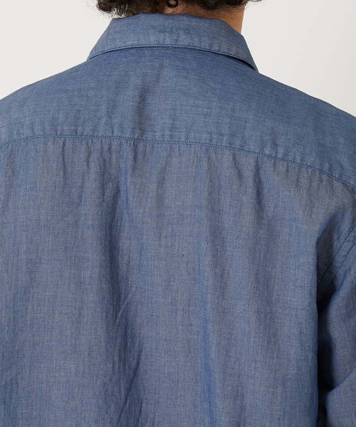 BLUE BLUE（ブルーブルー）の「スーパーライトデニム ショートスリーブシャツ（シャツ/ブラウス・メンズ・ブルー・S/M/L/XL）」の6枚目の写真