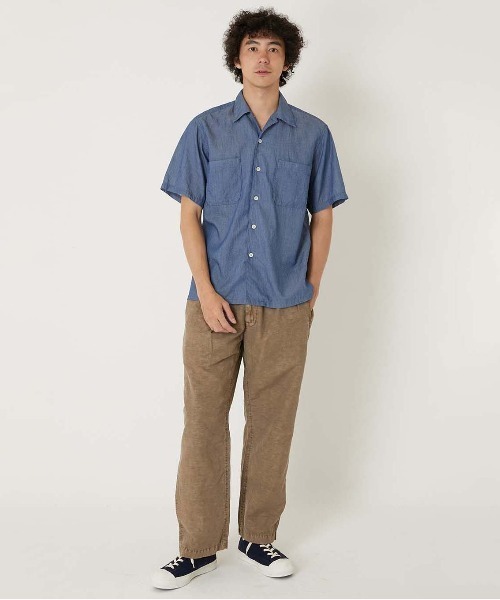 BLUE BLUE（ブルーブルー）の「スーパーライトデニム ショートスリーブシャツ（シャツ/ブラウス・メンズ・ブルー・S/M/L/XL）」の8枚目の写真