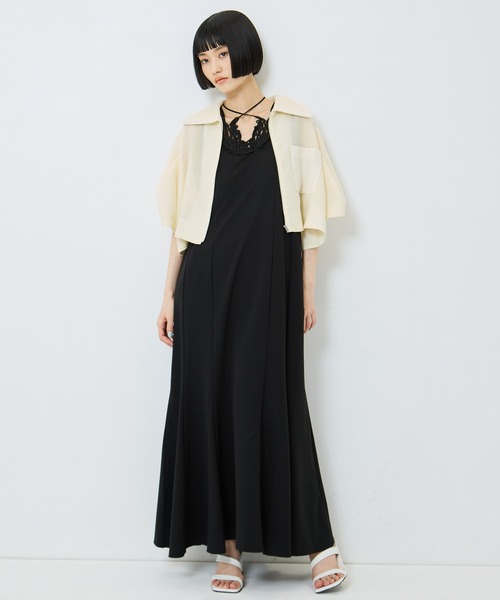 MURRAL（ミューラル）の「【MURRAL/ミューラル】《STUDIOUS別注》embroiddered one piece/エンブロイダリーワンピース/接触冷感/紫外線防止（ワンピース・レディース・ブラック/グレー・1/2）」の3枚目の写真
