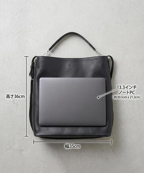 tk.TAKEO KIKUCHI(ティーケータケオキクチ)の「スムースバケットショルダーバッグ(ショルダーバッグ・メンズ・ブラック・00)」の12枚目の写真