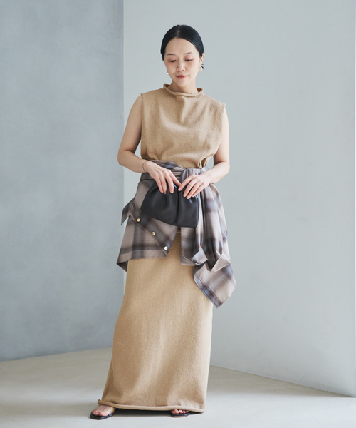 plage(プラージュ)の「Paper mix knit スカート(スカート・レディース・アイボリー/ベージュ・38/36)」の5枚目の写真